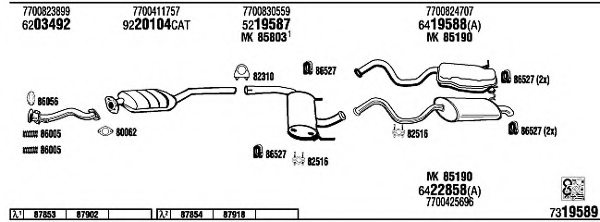 WALKER RE19501A Exhaust System